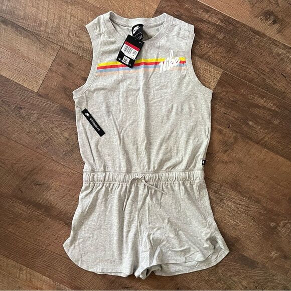 Nike Women's Vintage Style Striped Romper, Size L W811AFA Heather Grey NWT🏷 - Picture 5 of 16